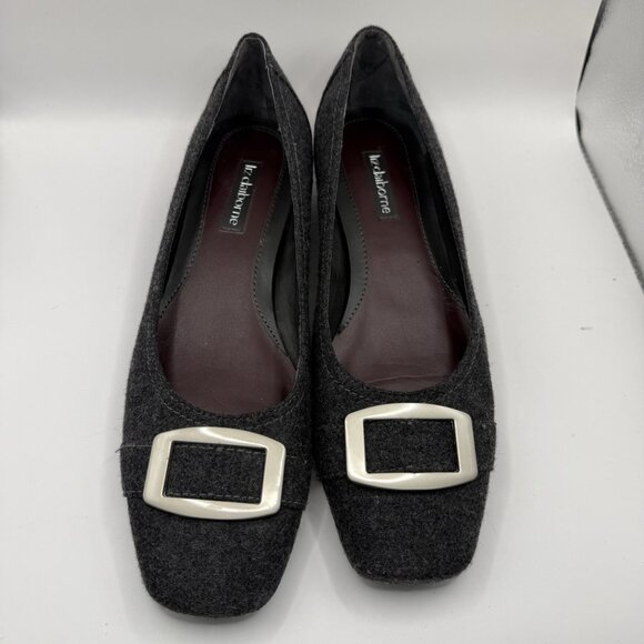 Liz Claiborne Womens 9.5M Wool Fabric Lilly Slip-On Shoes Flats Gray Buckle - Picture 2 of 8